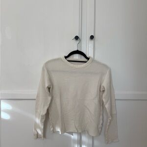 SET Active Waffle Knit Ivory Top 🧇